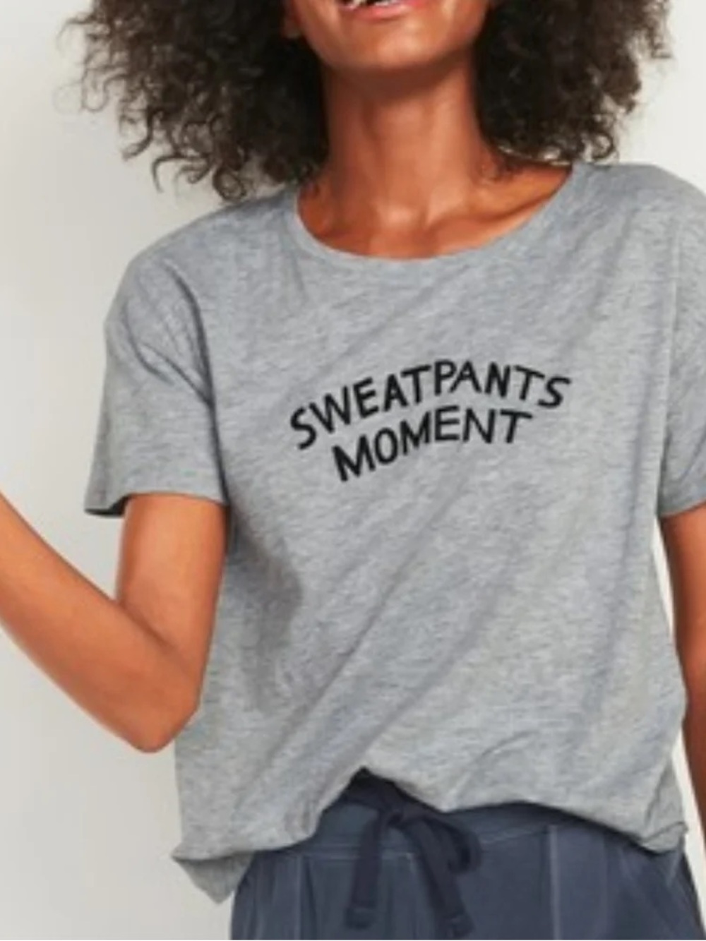 Sweatpants Moment Gray Graphic Sleep Tee